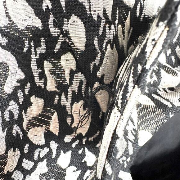 Erin Fetherston Resort 2014 Doily Jacquard Bow Back Dress Black Silver Size 2 - Picture 8 of 12